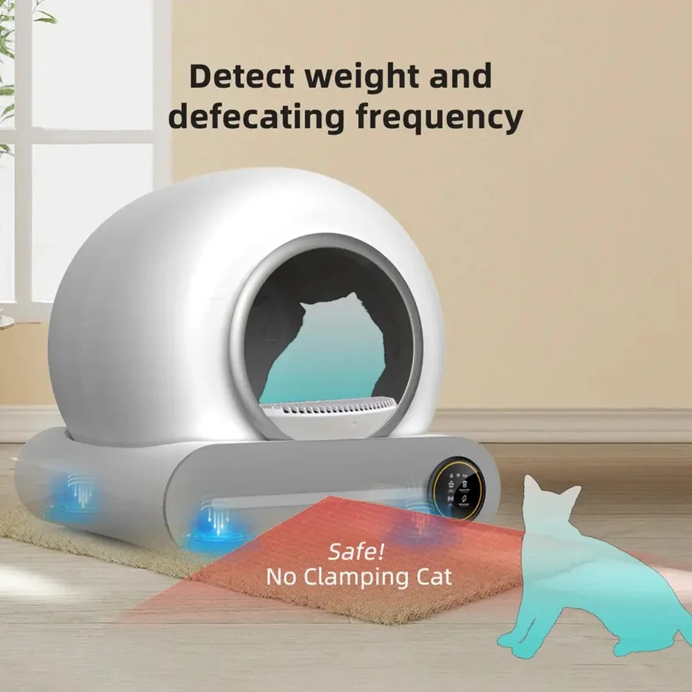 LitterJet™ – Smart Self-Cleaning Litter Box 🐱 65L capacity | App-controlled | Odor-resistant 💩 No more scooping. Ever. 🚀 Space-age tech for modern cat parents