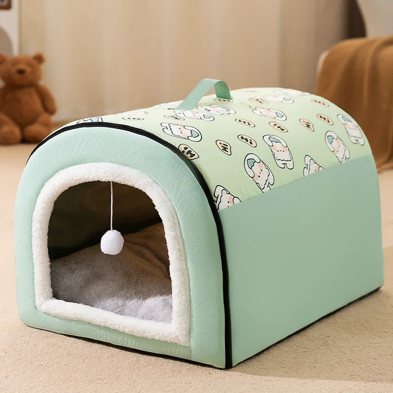 SnuggleNest™ Winter Bed 🐾 Ultra-soft, insulated & anti-slip ❄️ Keeps your pet warm all winter long 🐶 Perfect for small & medium dogs & cats