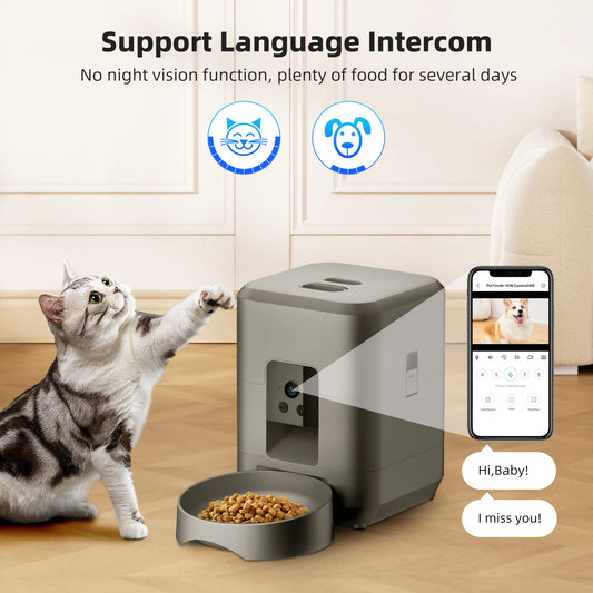 FeedMate™ 2L Smart Feeder 📱 App-controlled feeding. Precise portions. Happy pets. 🐾 For cats & small dogs – built for busy owners!