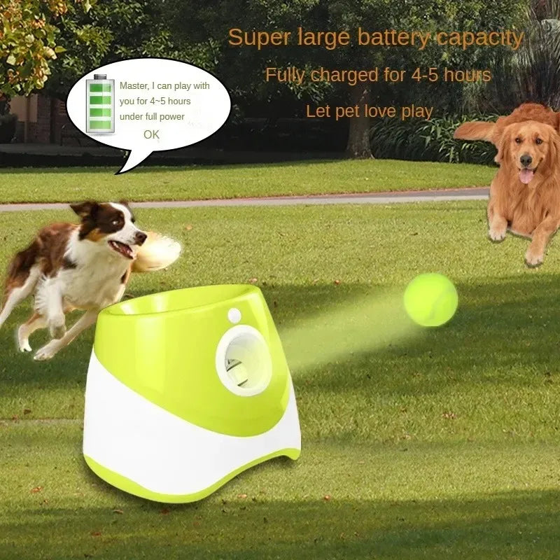 FetchPro™ – Automatic Dog Ball Launcher 🎾 Keeps your pup active & entertained all day! 💥 Launches tennis balls with smart sensor 🔌 USB charging | Indoor & outdoor fun