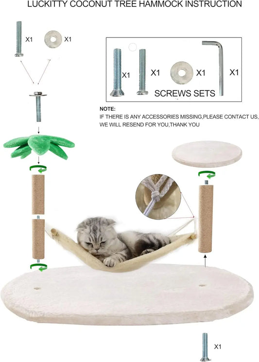 Purradise™ Tree – Cat Scratching Post 🌴 A tropical escape for your feline friend! 😺 Sturdy, stylish & fun to scratch 🐾 Perfect for small cats & kittens
