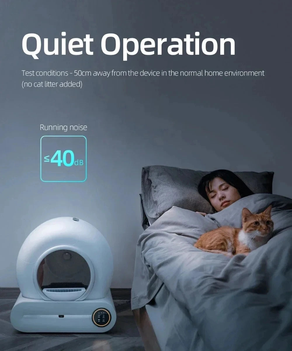 LitterJet™ – Smart Self-Cleaning Litter Box 🐱 65L capacity | App-controlled | Odor-resistant 💩 No more scooping. Ever. 🚀 Space-age tech for modern cat parents