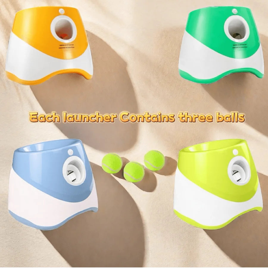 FetchPro™ – Automatic Dog Ball Launcher 🎾 Keeps your pup active & entertained all day! 💥 Launches tennis balls with smart sensor 🔌 USB charging | Indoor & outdoor fun