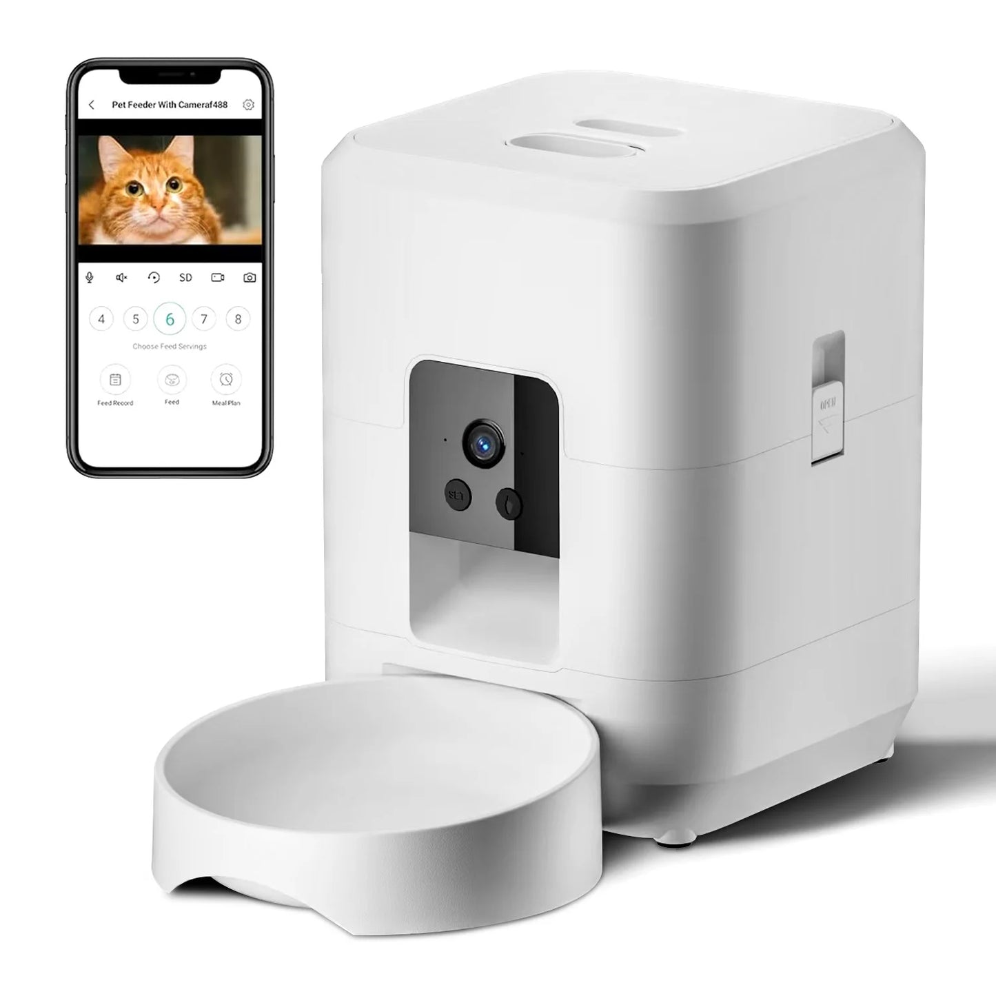FeedMate™ 2L Smart Feeder 📱 App-controlled feeding. Precise portions. Happy pets. 🐾 For cats & small dogs – built for busy owners!