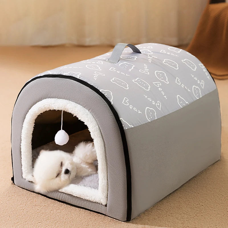 SnuggleNest™ Winter Bed 🐾 Ultra-soft, insulated & anti-slip ❄️ Keeps your pet warm all winter long 🐶 Perfect for small & medium dogs & cats