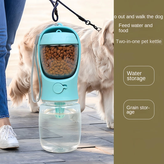 PawSip™ 2-in-1 Travel Bottle 🐾 Hydration + snack time on-the-go! Perfect for hikes, walks & car rides 🐶🐱 ✔ Leak-proof | Compact | Easy to carry