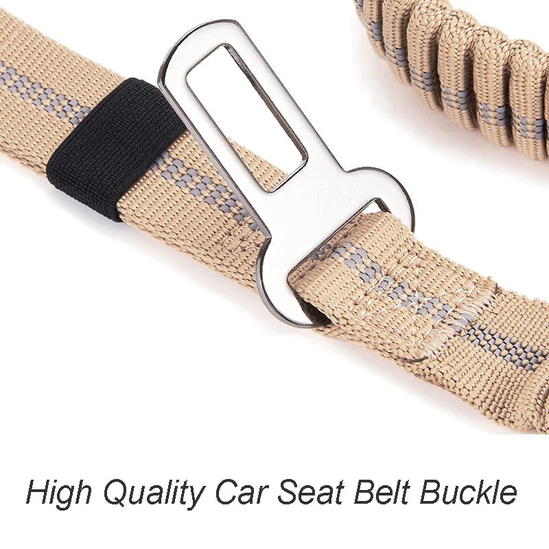 K9Flexβ’ Tactical Bungee Leash π Built for strength, comfort & control π Car seatbelt clip included β Shock-absorbing | Reflective | Heavy-duty clips