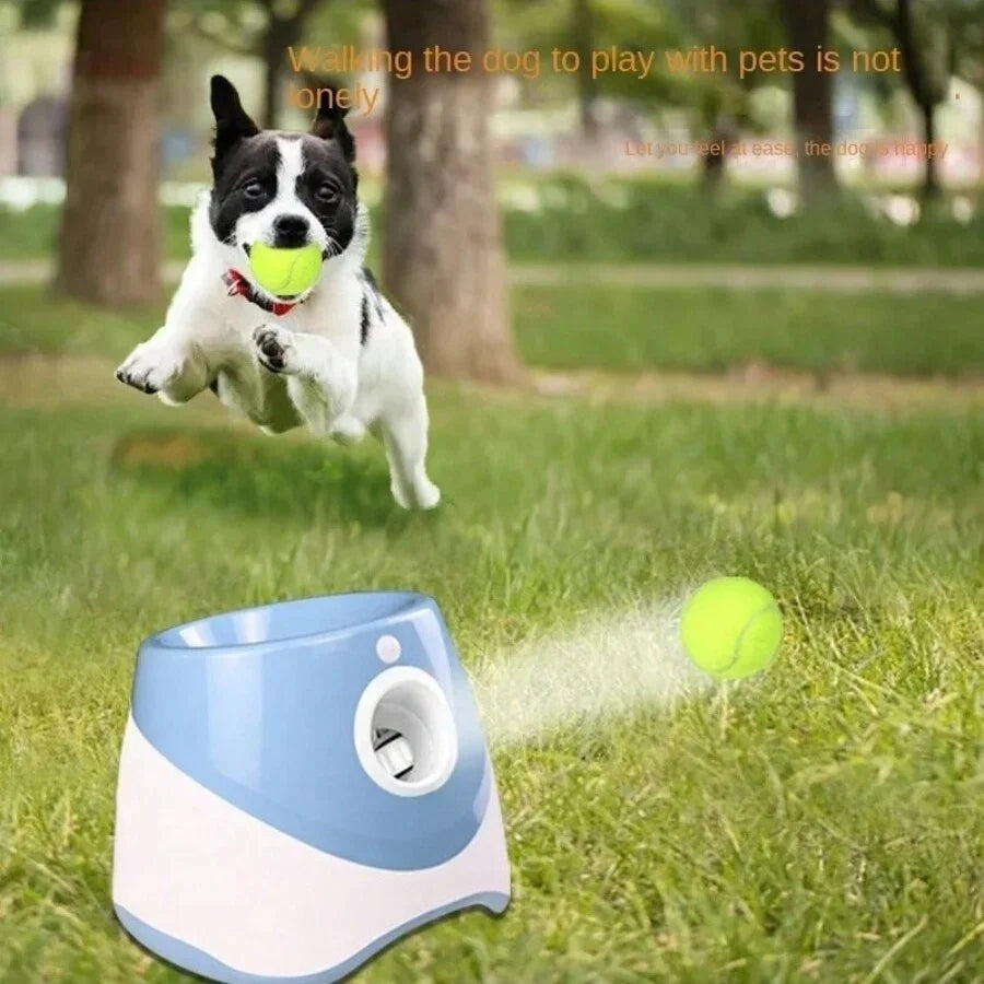 FetchPro™ – Automatic Dog Ball Launcher 🎾 Keeps your pup active & entertained all day! 💥 Launches tennis balls with smart sensor 🔌 USB charging | Indoor & outdoor fun