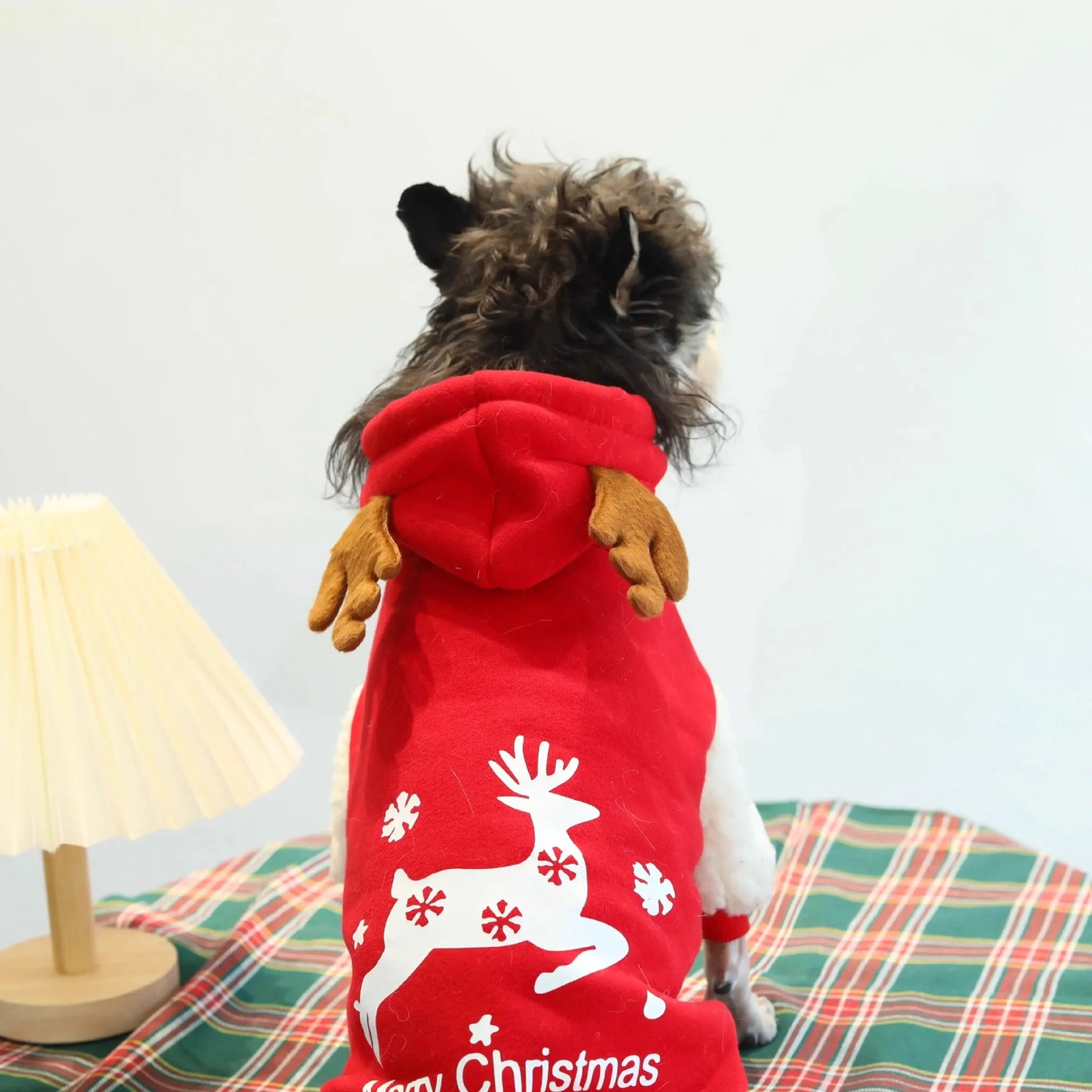 Christmas Reindeer Dog Hoodie | Soft & Warm Holiday Coat
